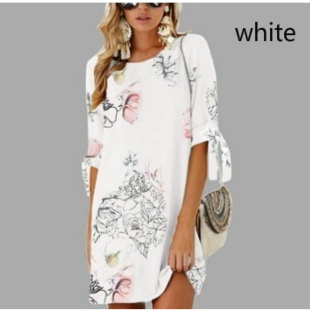 🆕Summer Round Neck Printed Casual Mini Dress